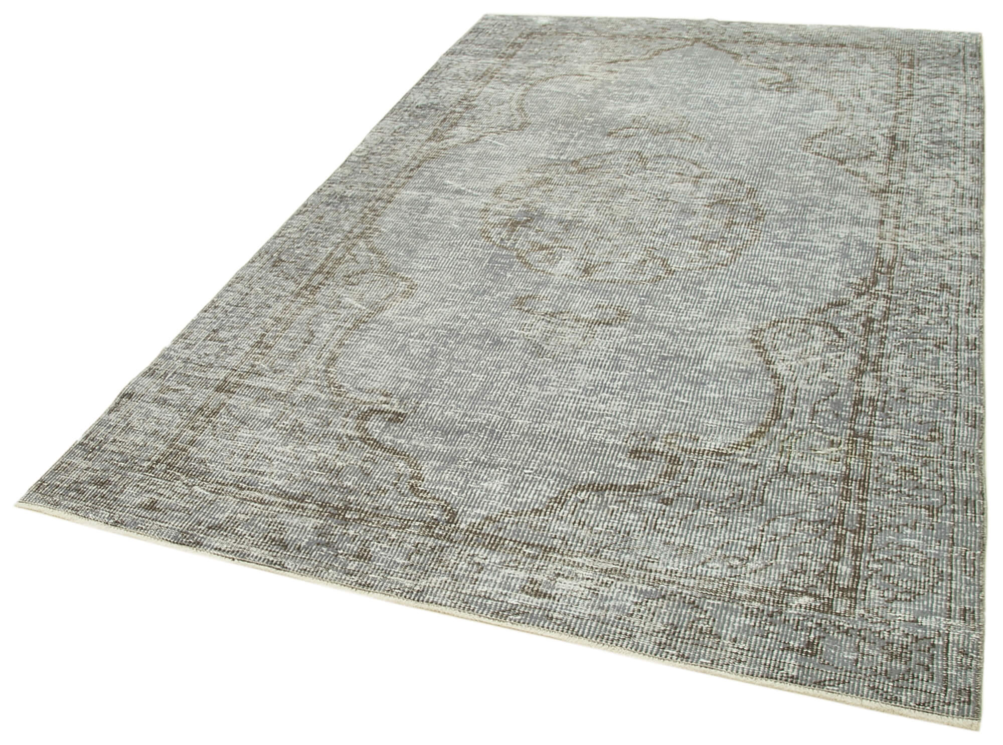 Handmade Vintage Area Rug - Traditional Wool Carpet | Handwoven Carpet | Grey 5x8 Area Rug
