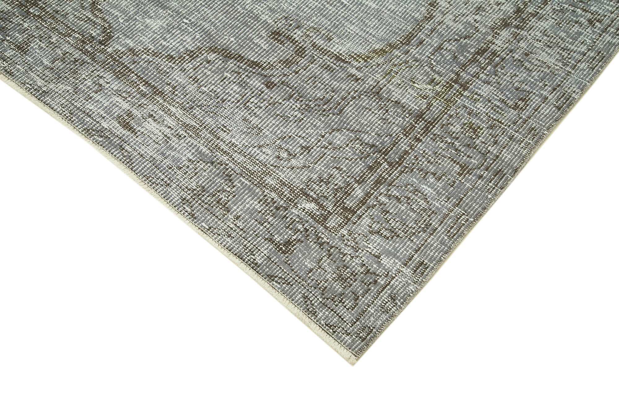 Handmade Vintage Area Rug - Traditional Wool Carpet | Handwoven Carpet | Grey 5x8 Area Rug