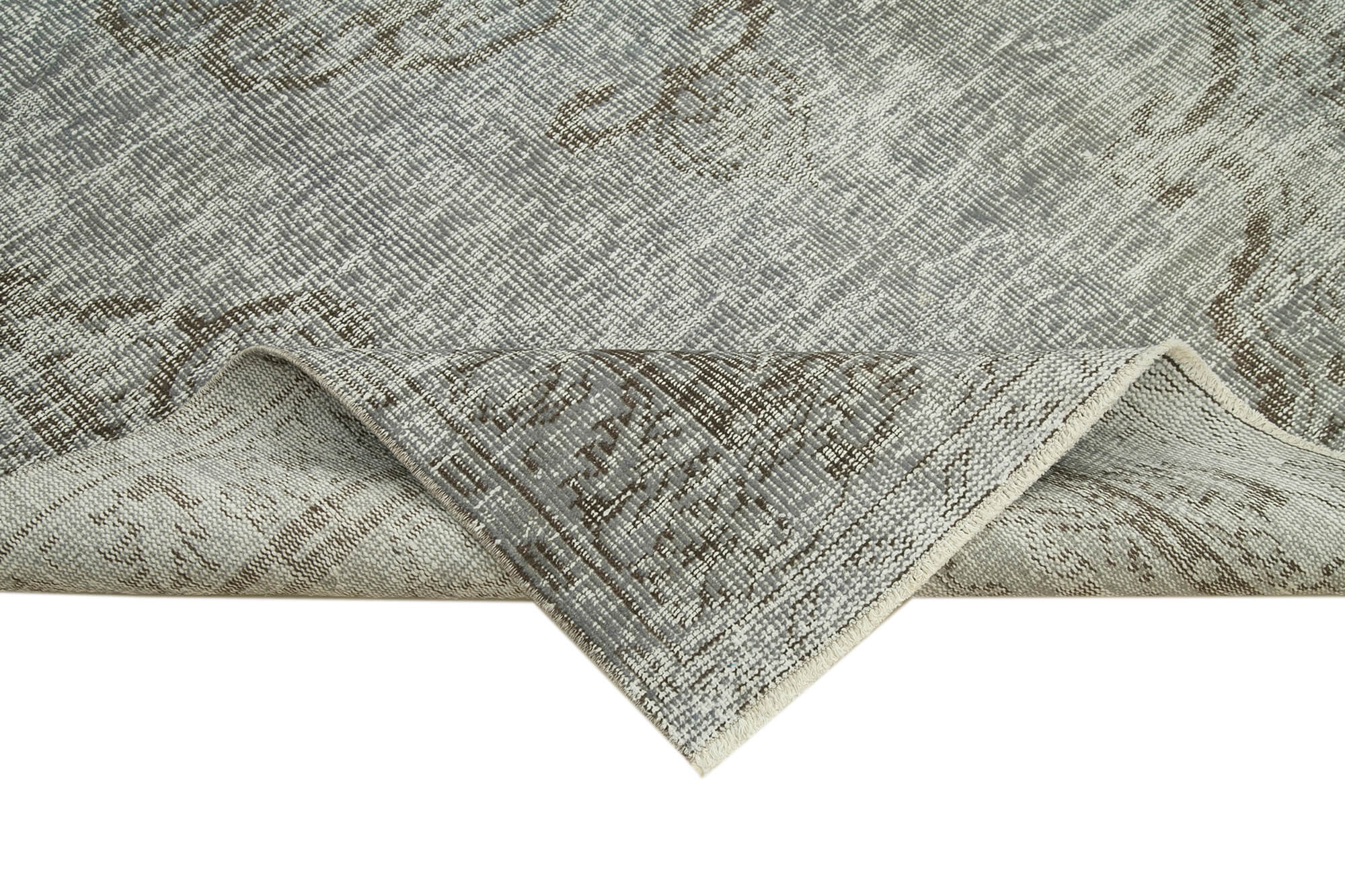 Handmade Vintage Area Rug - Traditional Wool Carpet | Handwoven Carpet | Grey 5x8 Area Rug