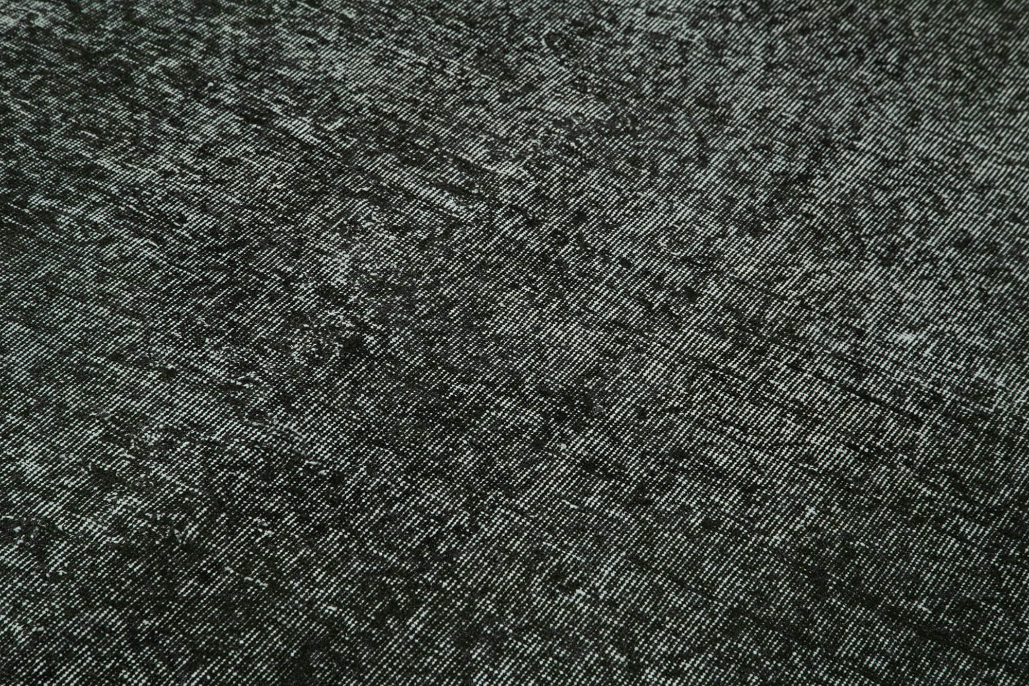 Vintage Area Rug – Handmade Wool Rug Overdyed Black Cotton Wool Carpet 5'7''x8'4''