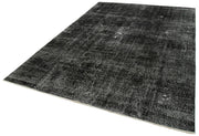 Vintage Handmade Area Rug - Overdyed Wool Rug | Black 6'11" x 9'9" Cotton Wool Carpet