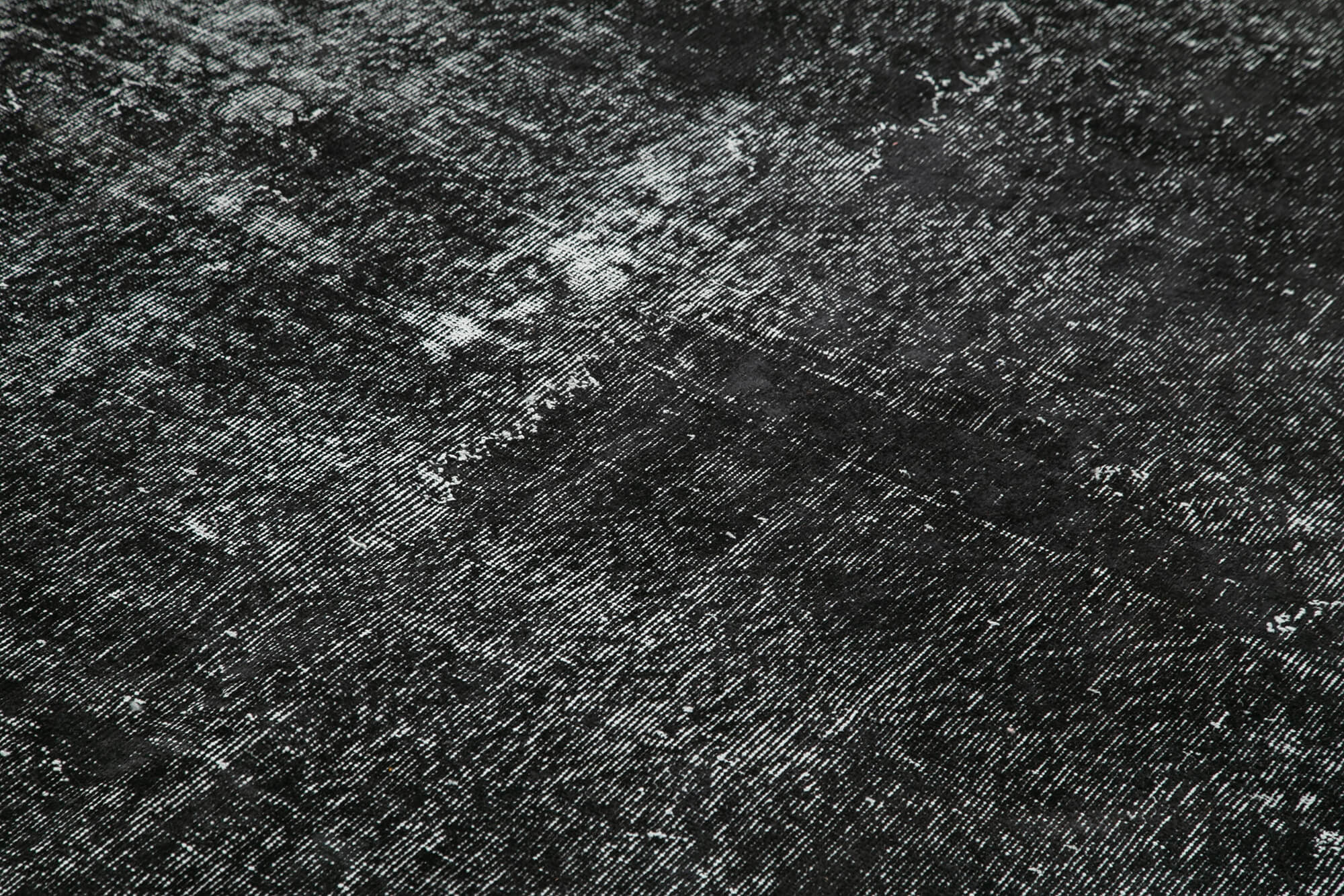 Vintage Handmade Area Rug - Overdyed Wool Rug | Black 6'11" x 9'9" Cotton Wool Carpet