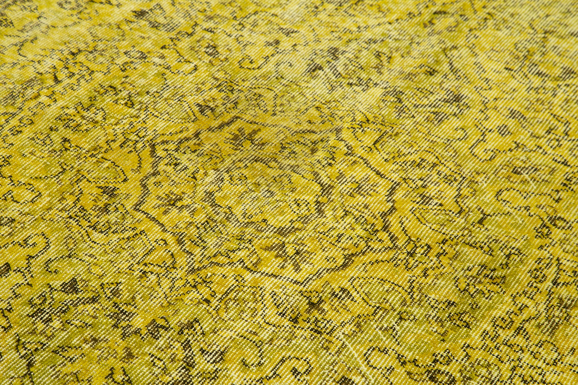 Vintage Wool Area Rug – Handmade Cotton Rug, Overdyed Vintage Carpet 5'10"x9'5"