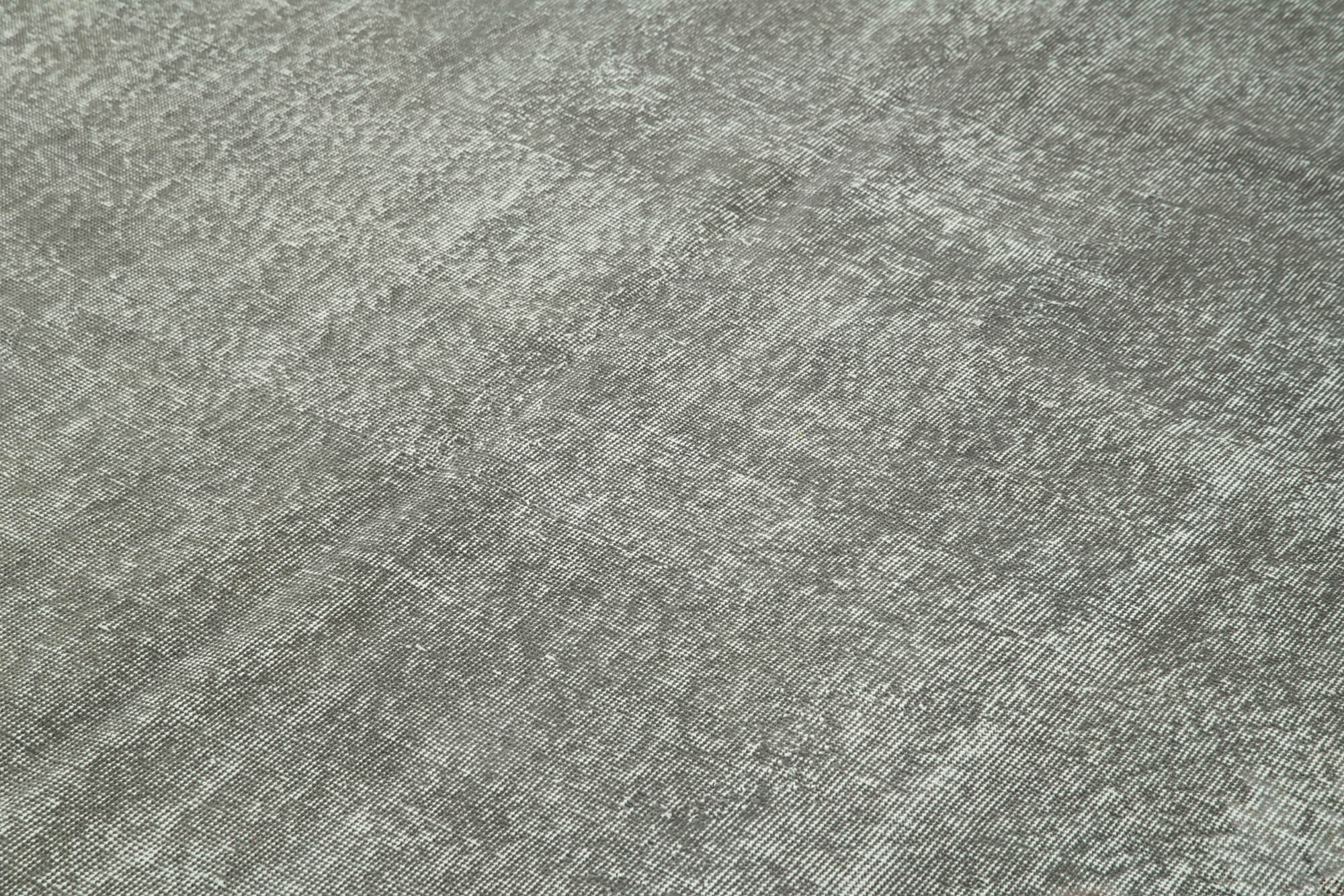 Handmade Vintage Area Rug – Overdyed Wool & Cotton, Turkish Hand Knotted Grey Rug 6'9" x 9'8"