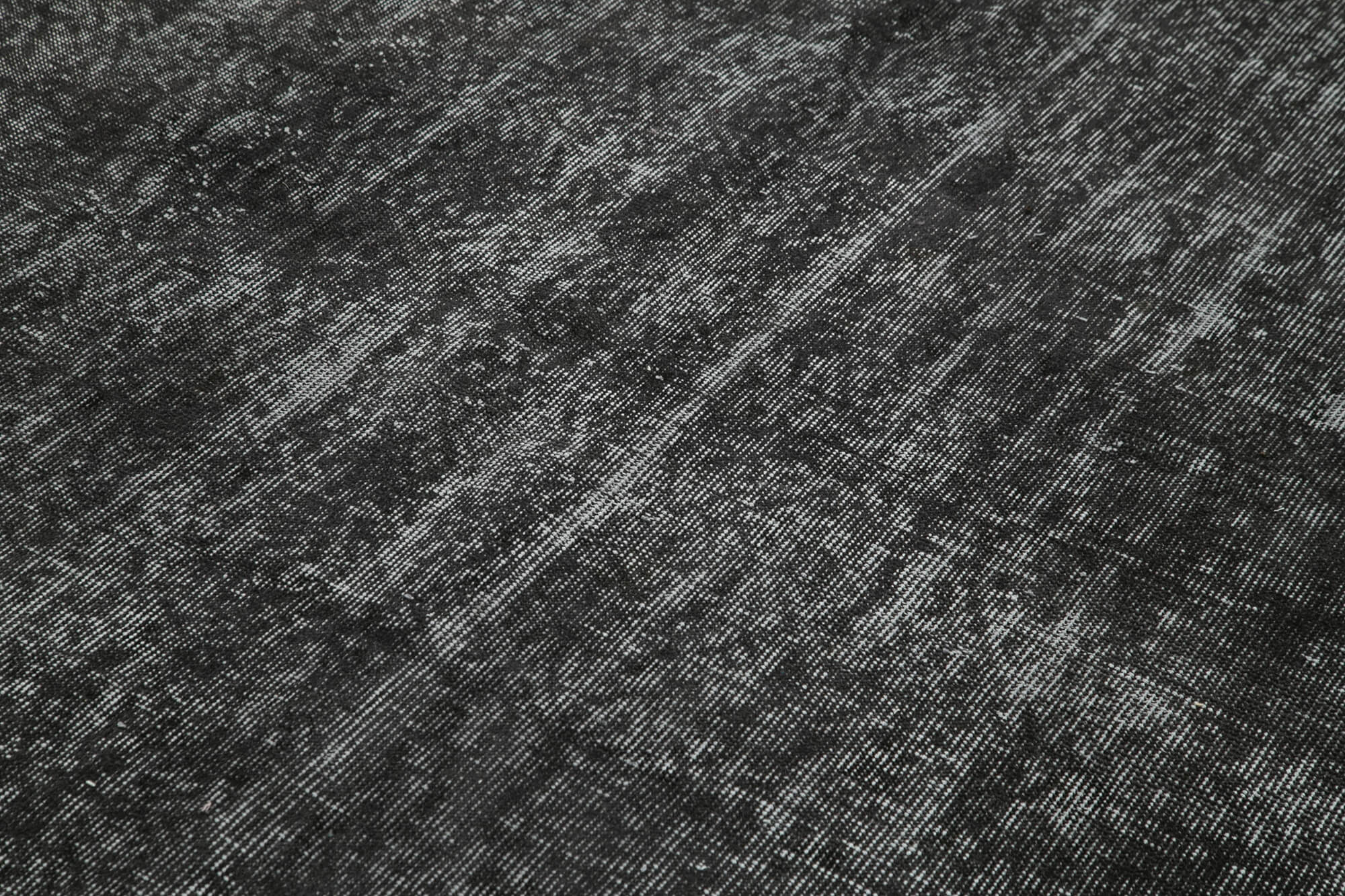 Handmade Vintage Area Rug – Overdyed Black Wool Cotton Turkish Carpet 6'2"x10'0"