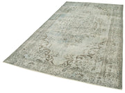 Handmade Vintage Area Rug - Overdyed Blue Rug 5'7'' x 9'7'' | Cotton Wool Carpet
