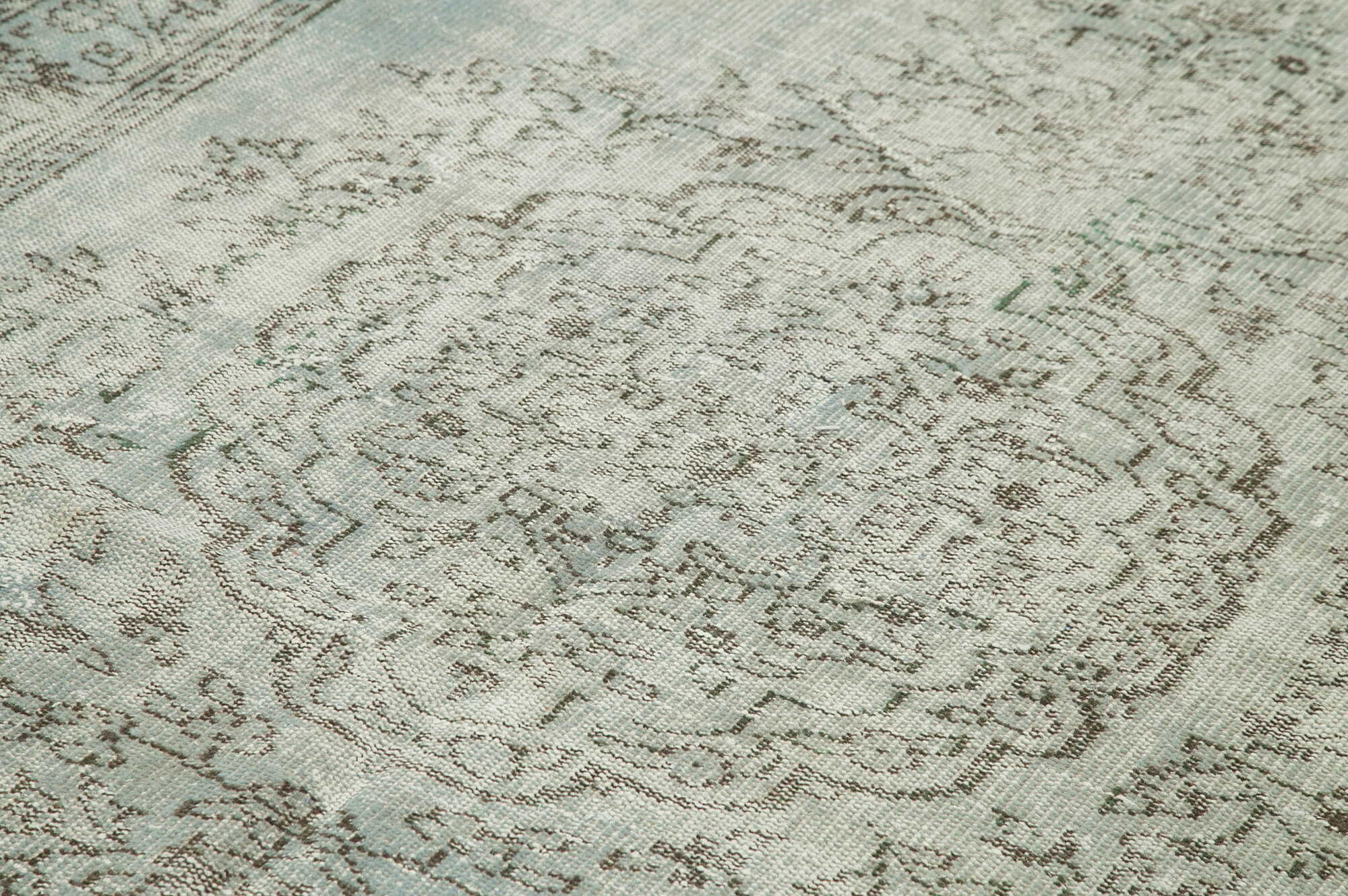 Handmade Vintage Area Rug - Overdyed Blue Rug 5'7'' x 9'7'' | Cotton Wool Carpet