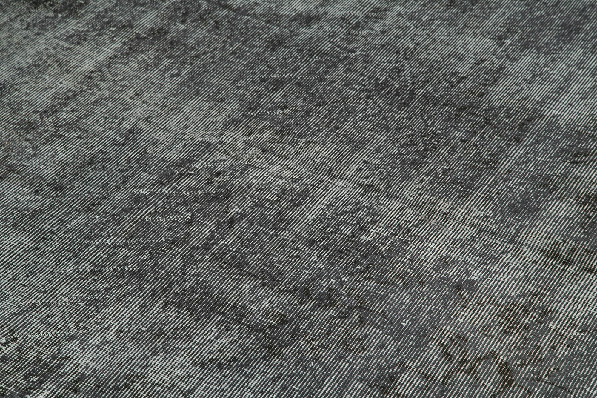 Vintage Handmade Area Rug – Overdyed Black Wool Cotton Blend, 6'5'' x 9'0''