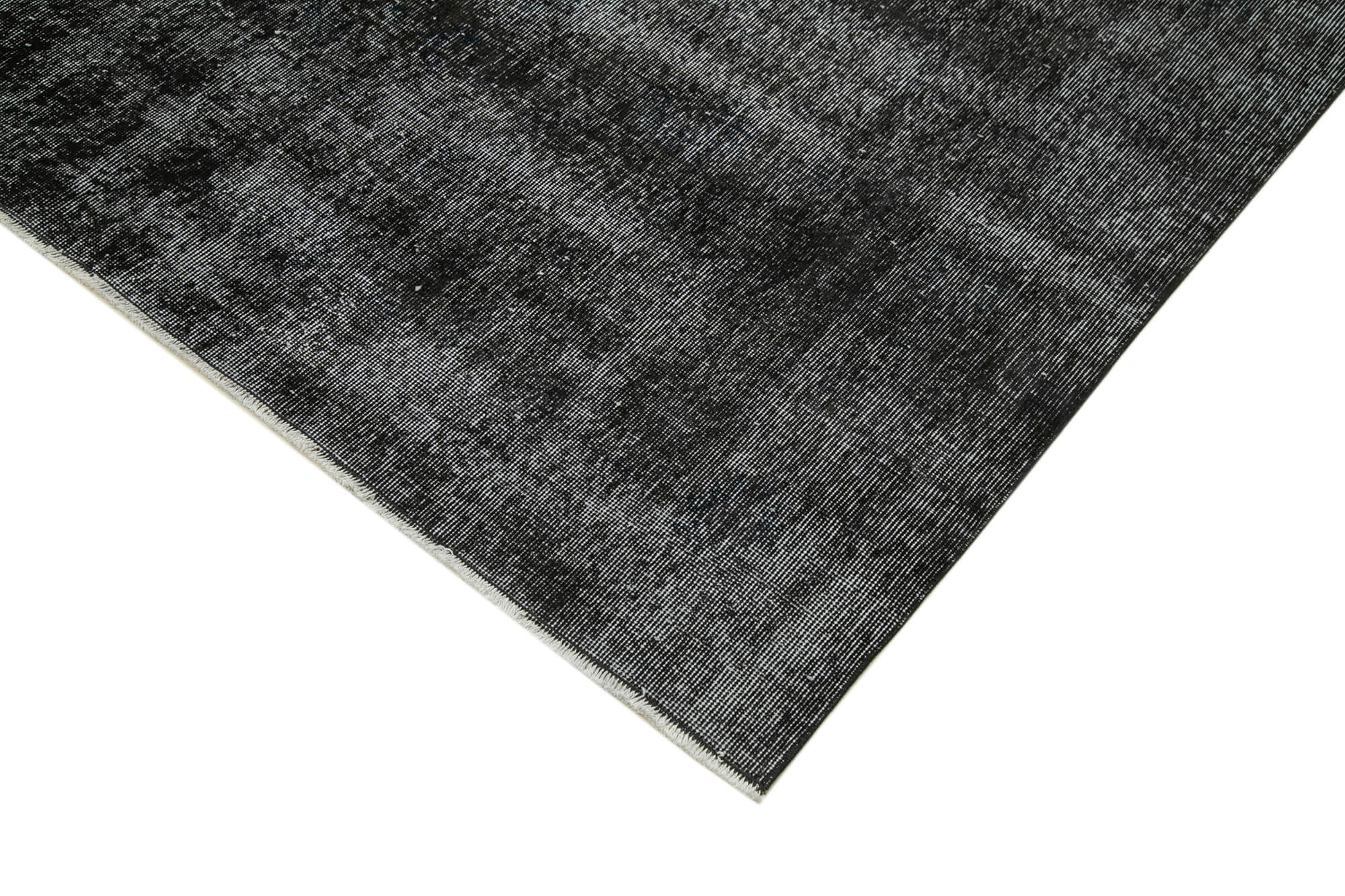 Vintage Handmade Area Rug - Overdyed Wool Rug | Black Cotton Wool Carpet 6'8"x9'8"