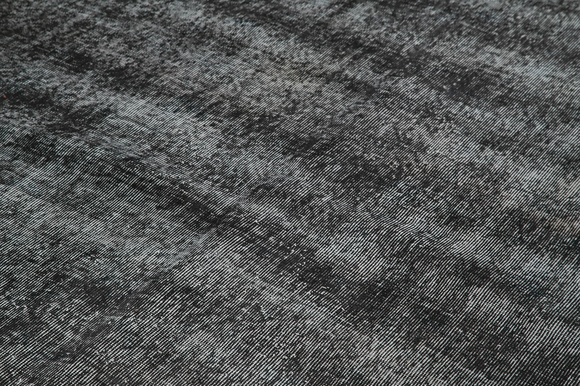 Vintage Handmade Area Rug - Overdyed Wool Rug | Black Cotton Wool Carpet 6'8"x9'8"