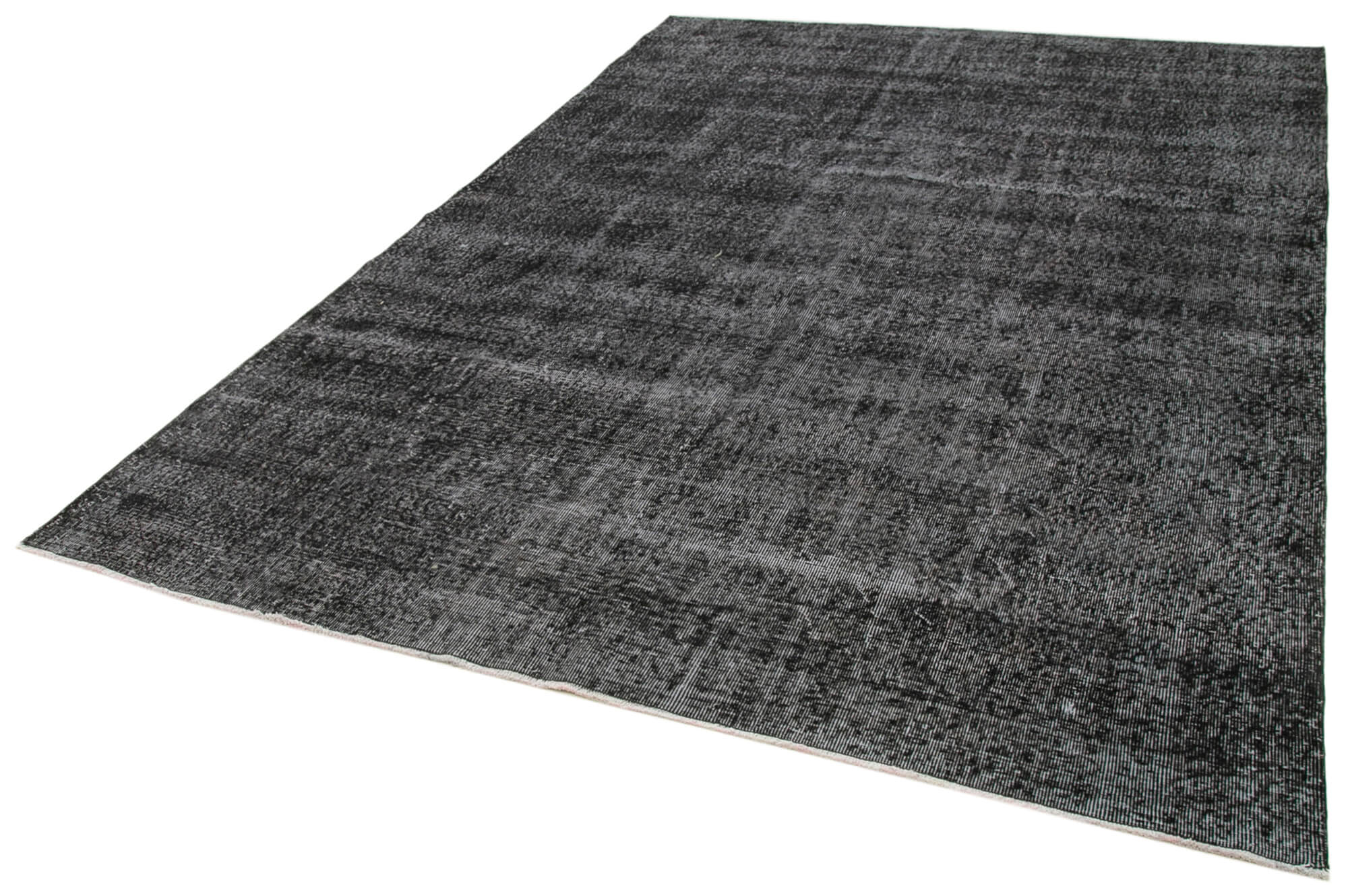 Handmade Vintage Area Rug | Unique Vintage Design Overdyed Wool & Cotton Rug