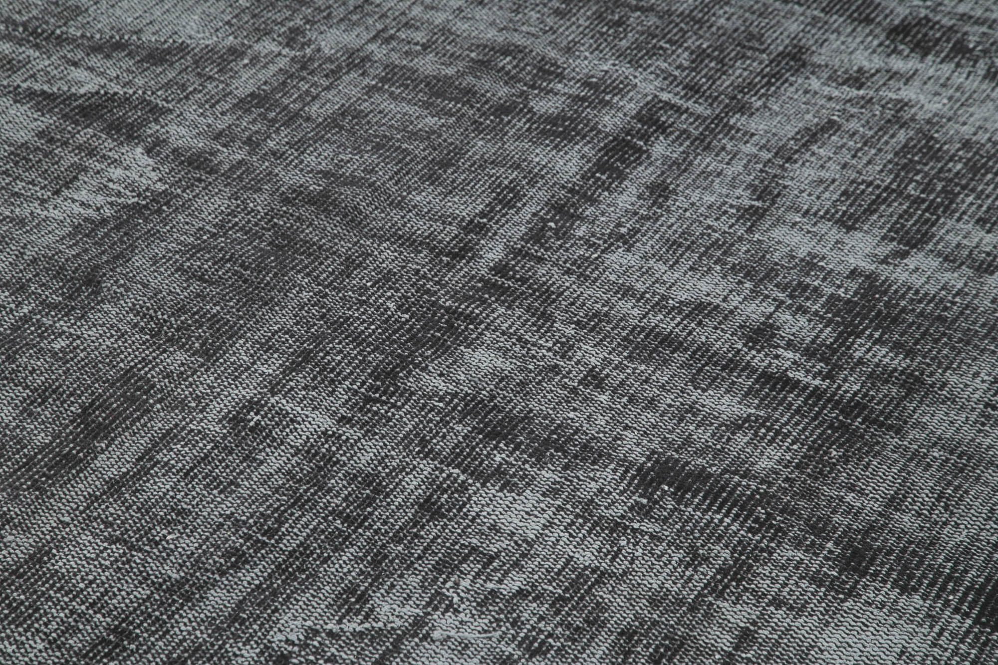 Vintage Wool Area Rug – Handmade Overdyed Black Turkish Hand Knotted Carpet 6'9''x9'11''