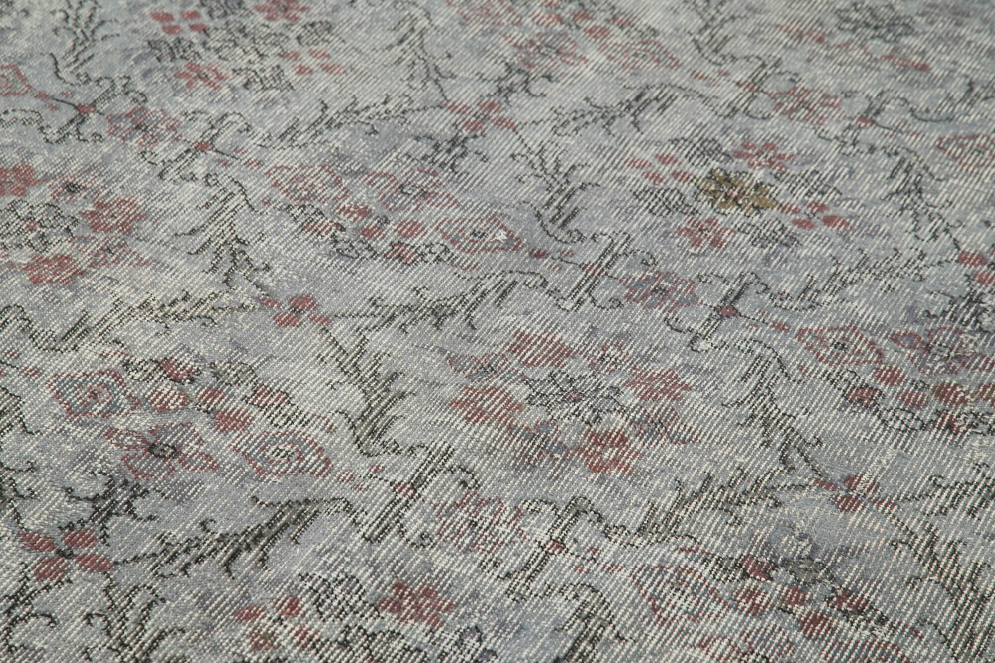 Handmade Vintage Area Rug – Handwoven Turkish Area Rug with Blue Wool Carpet & Soft Wool Texture
