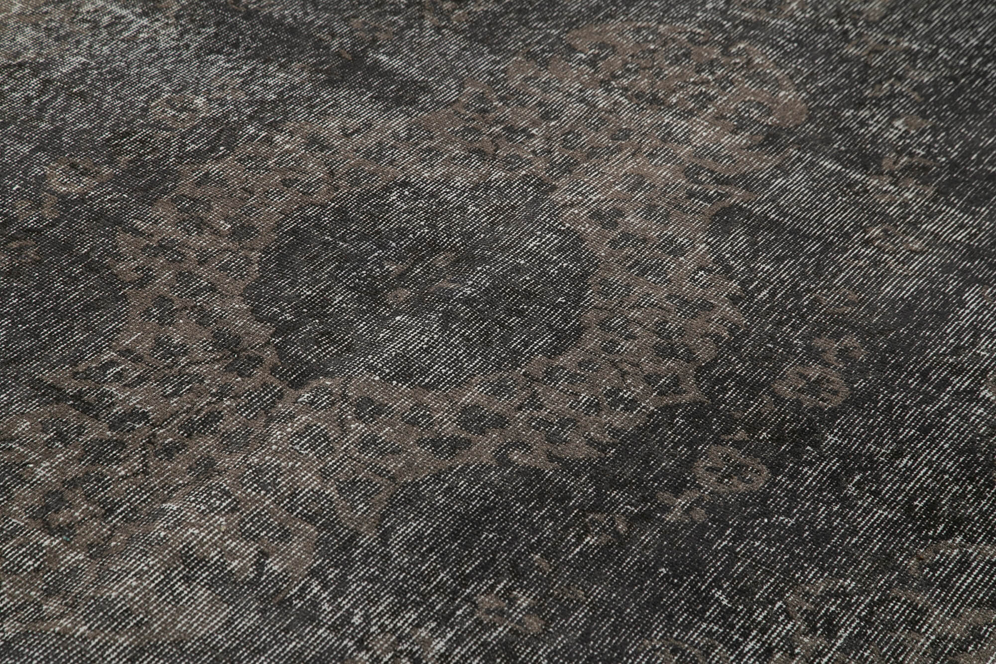 Handmade Vintage Area Rug - Overdyed Wool Rug Cotton Wool Carpet 6'8''x10'4''