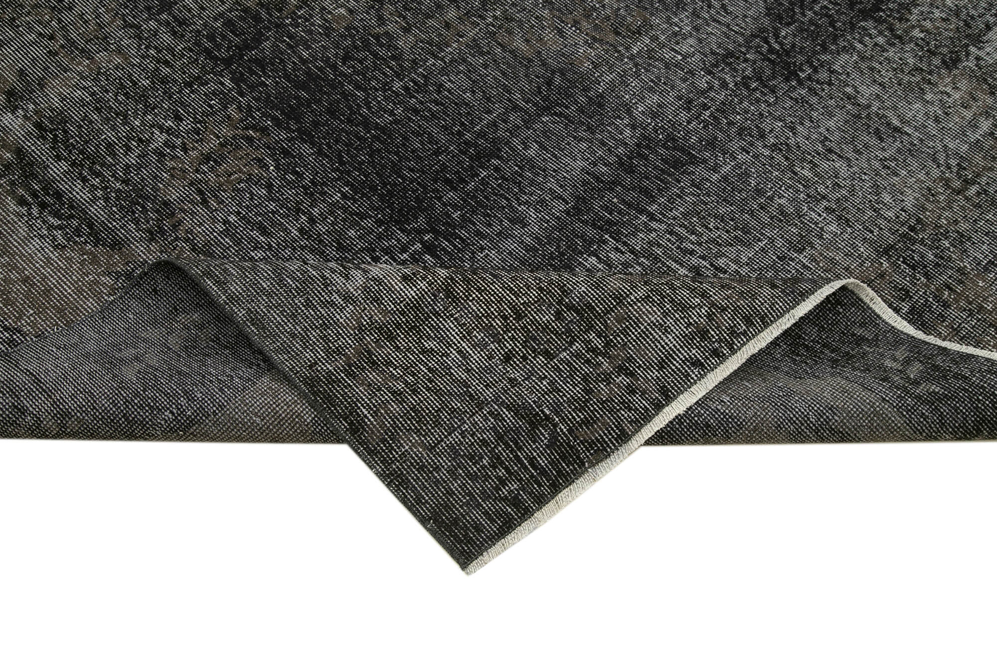 Handmade Vintage Area Rug - Overdyed Wool Rug Cotton Wool Carpet 6'8''x10'4''