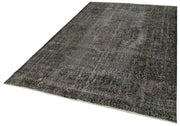 Handmade Vintage Area Rug | Hand Woven Carpet, Overdyed Wool & Cotton Blend