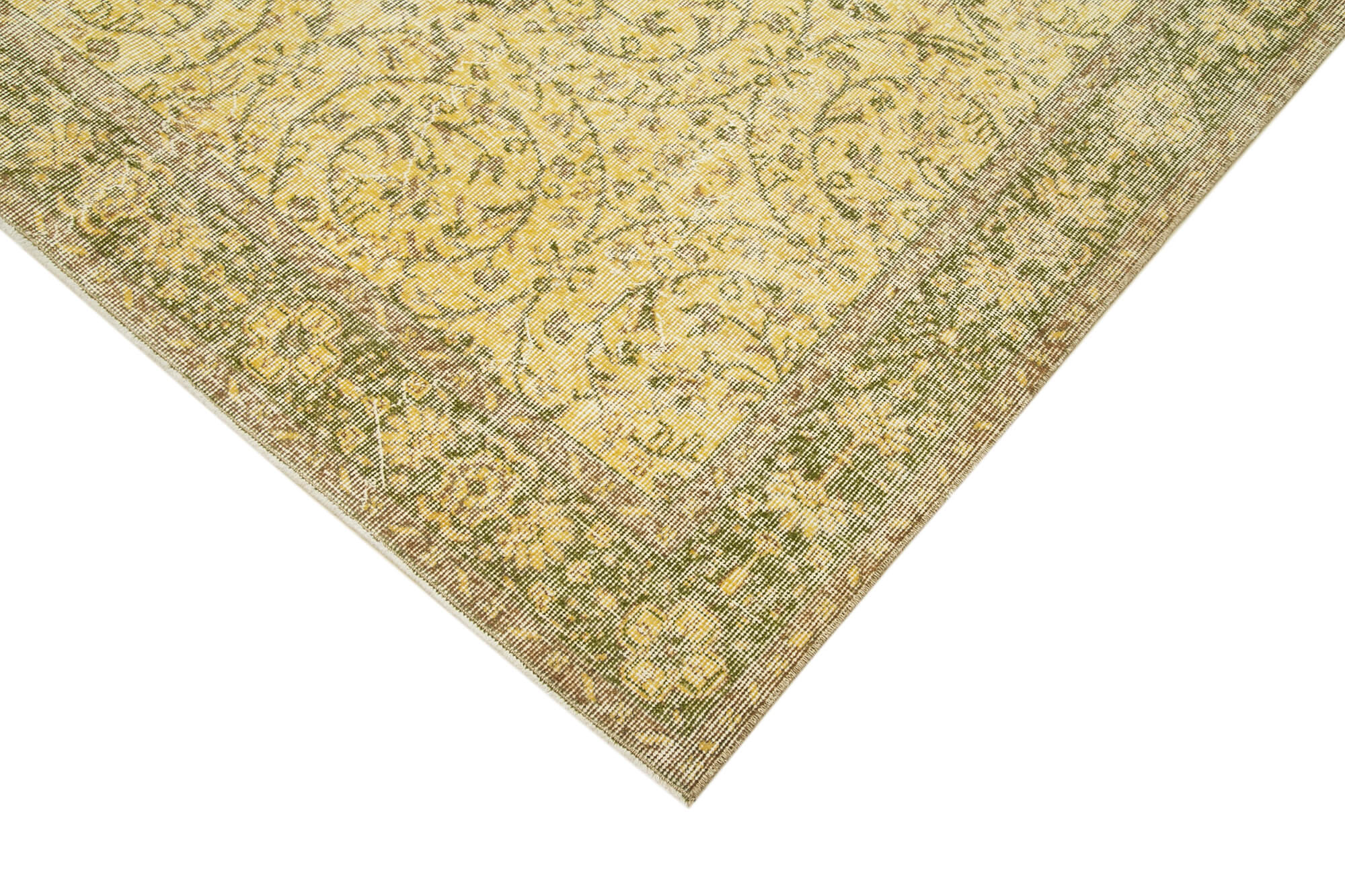 Vintage Wool Area Rug | Hand Knotted Turkish Rug, Durable Cotton Wool Carpet 5'7''x9'5''