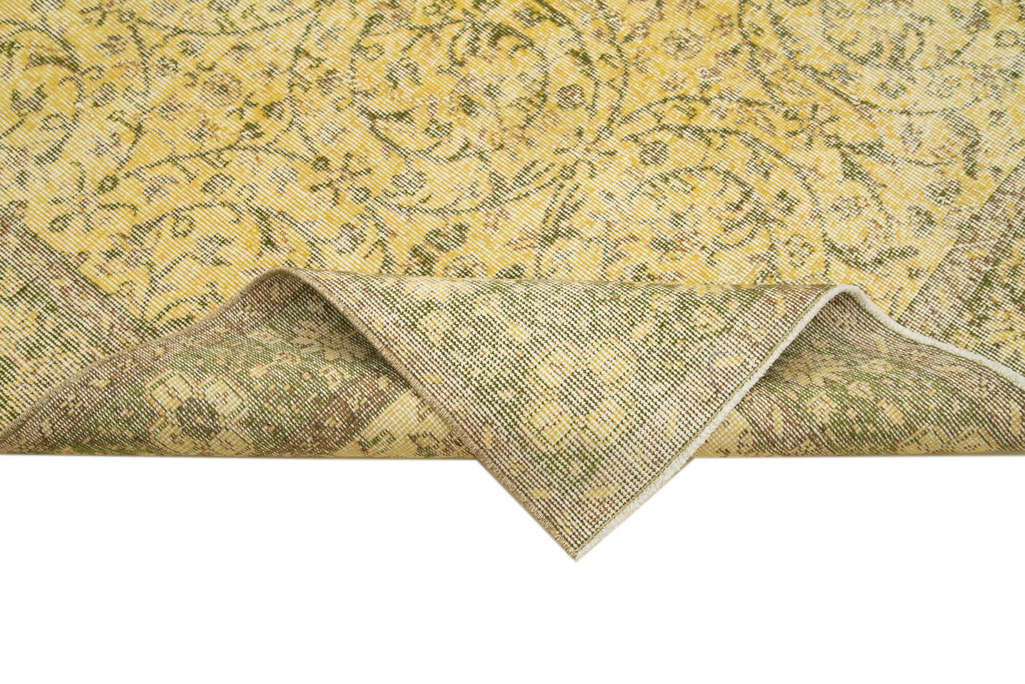 Vintage Wool Area Rug | Hand Knotted Turkish Rug, Durable Cotton Wool Carpet 5'7''x9'5''