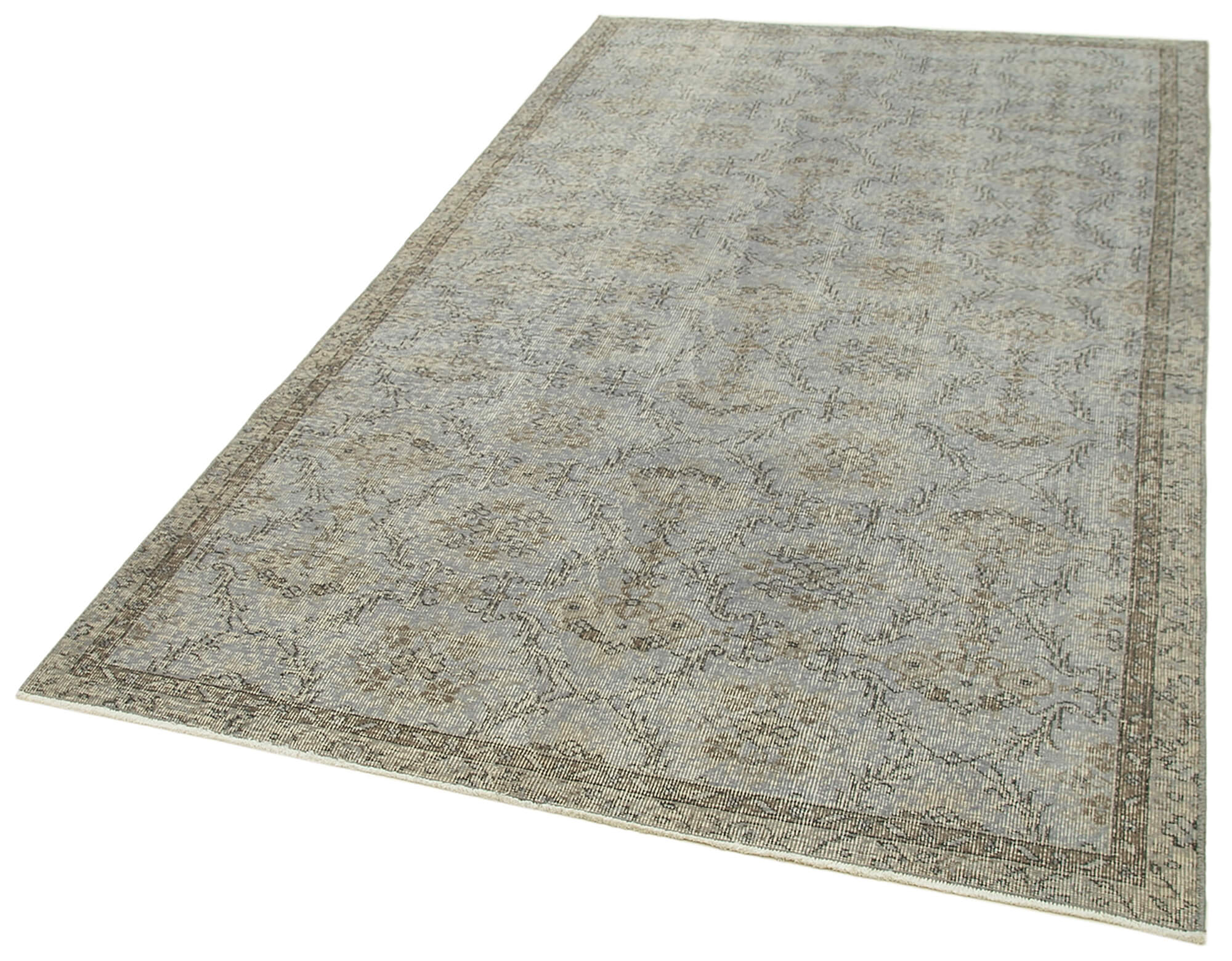 Handmade Vintage Area Rug – Overdyed Wool Rug 5'0'' x 8'8'' | Cotton Wool Carpet