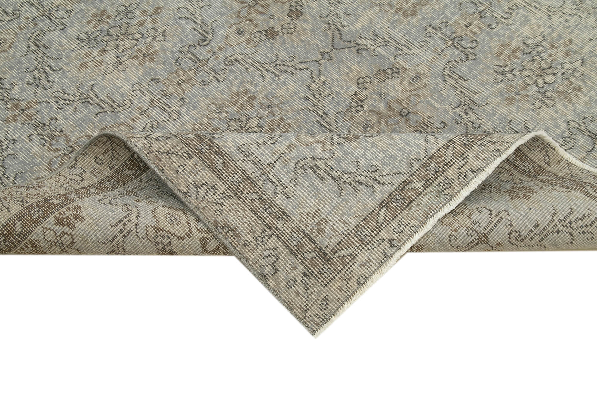 Handmade Vintage Area Rug – Overdyed Wool Rug 5'0'' x 8'8'' | Cotton Wool Carpet