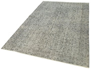 Handmade Vintage Area Rug - Overdyed Wool Rug | Turkish Grey Vintage Carpet 5'3''x8'5''