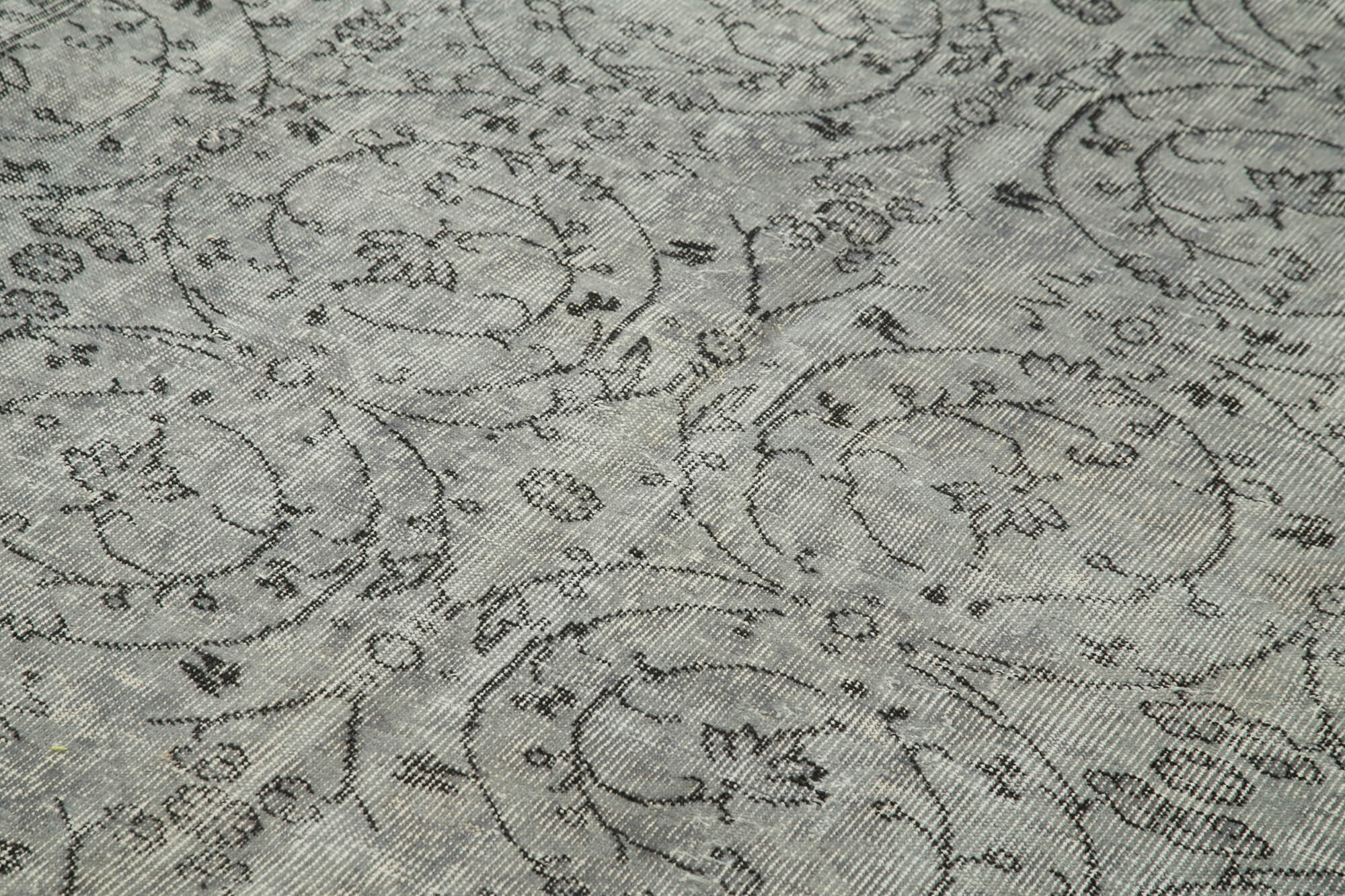 Handmade Vintage Area Rug - Overdyed Wool Rug | Turkish Grey Vintage Carpet 5'3''x8'5''