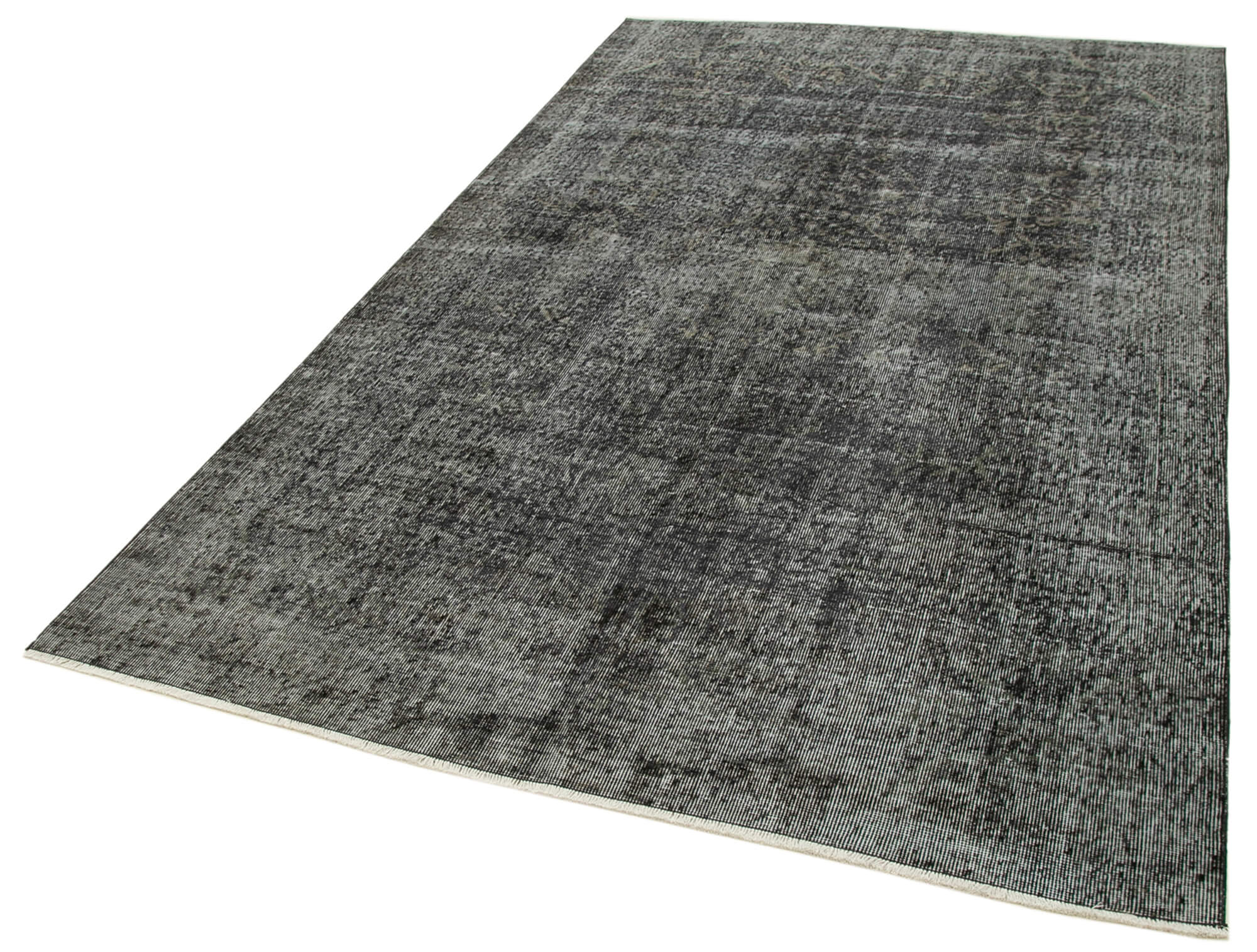 Handmade Vintage Area Rug – Overdyed Wool Rug | Cotton Wool Carpet 5'5''x9'1''