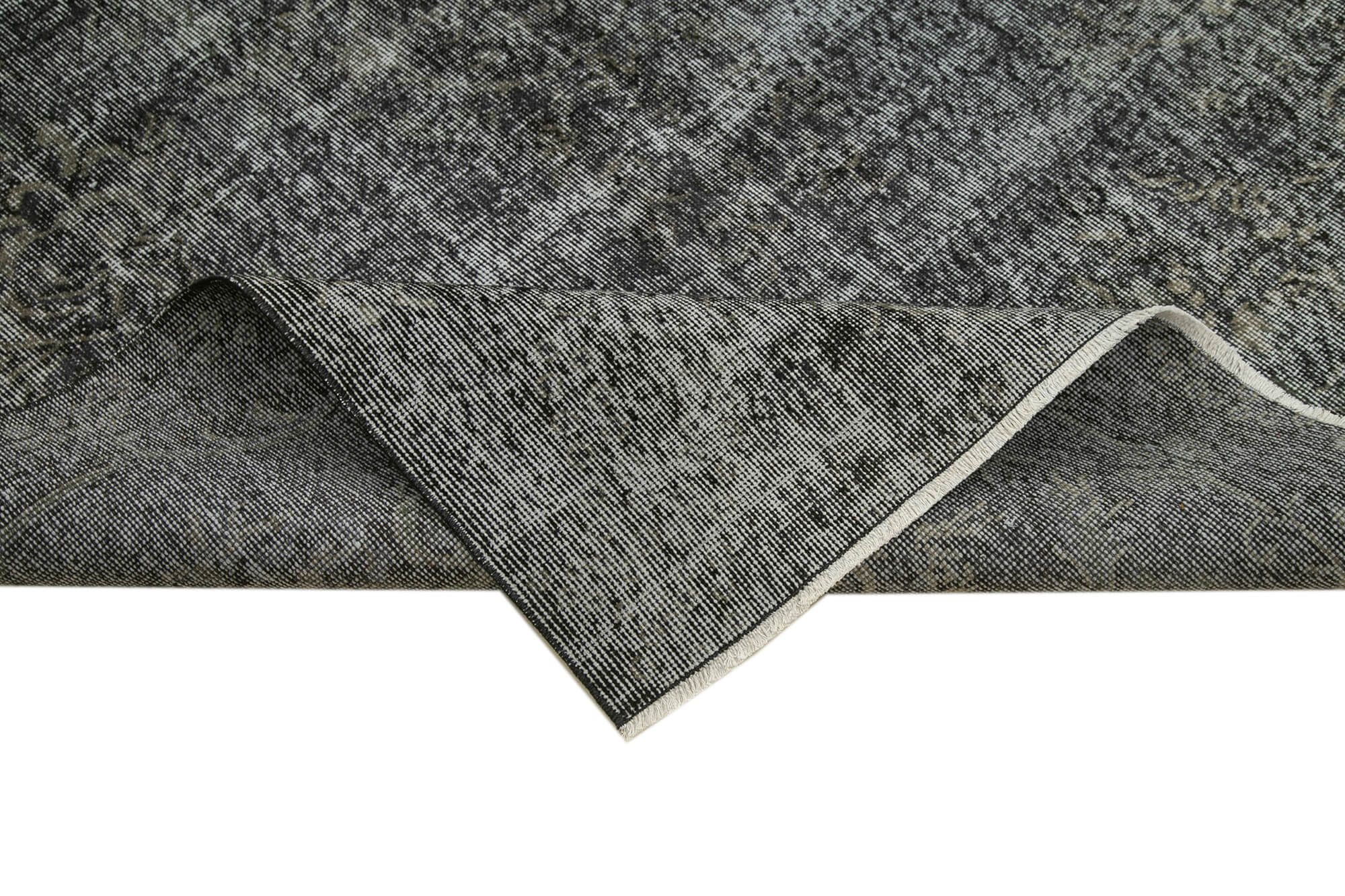 Handmade Vintage Area Rug – Overdyed Wool Rug | Cotton Wool Carpet 5'5''x9'1''