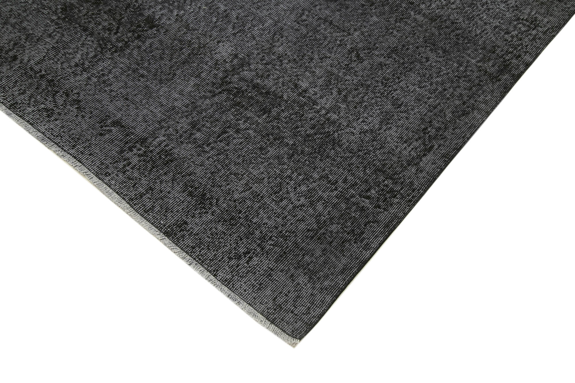 Vintage Handmade Area Rug - Overdyed Black Cotton Wool Rug 6'6''x9'8'' | Turkish Carpet