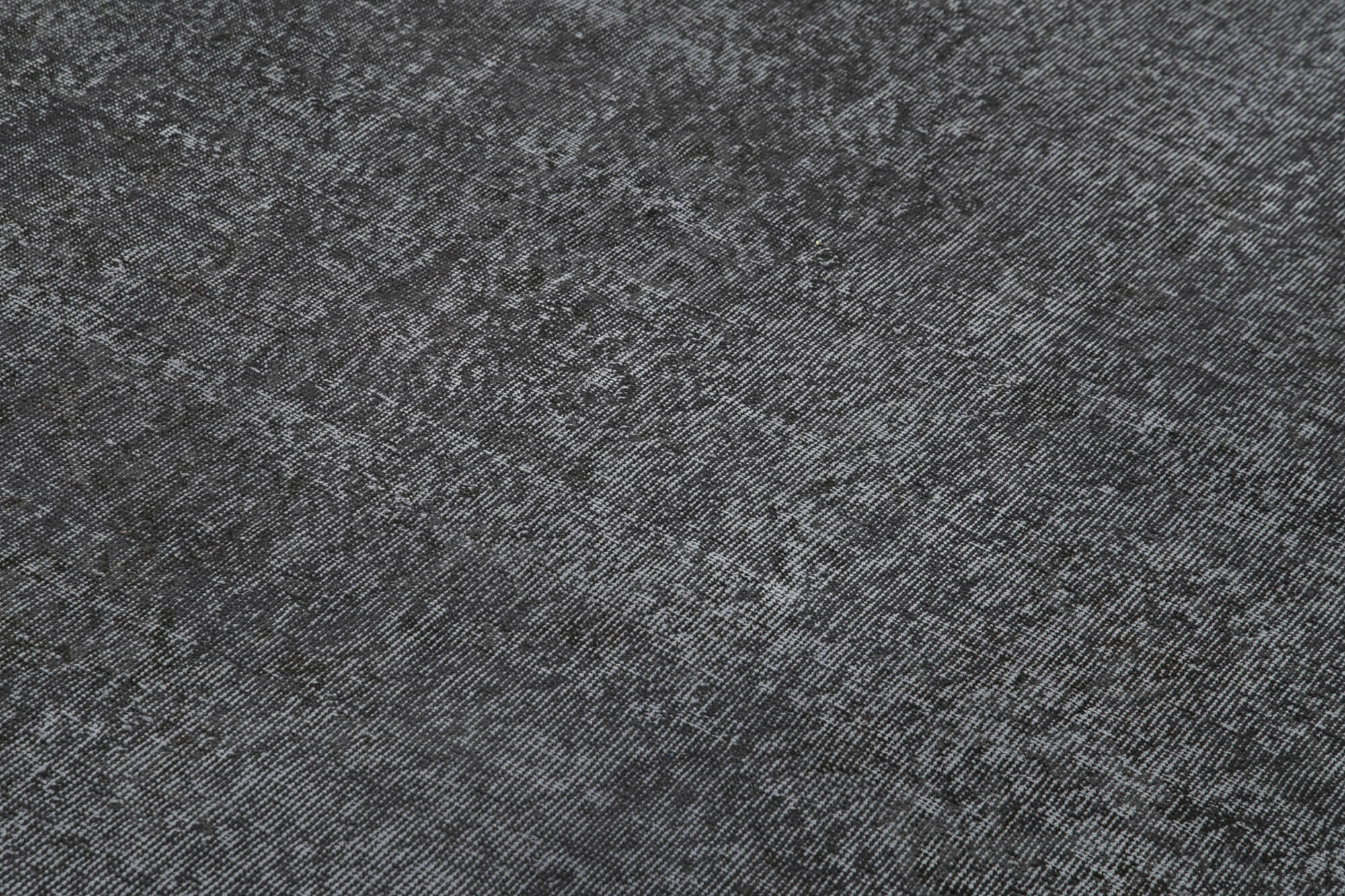 Vintage Handmade Area Rug - Overdyed Black Cotton Wool Rug 6'6''x9'8'' | Turkish Carpet