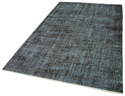 Handmade Vintage Area Rug | Turkish Hand Knotted Overdyed Wool Rug 5'1''x8'6''