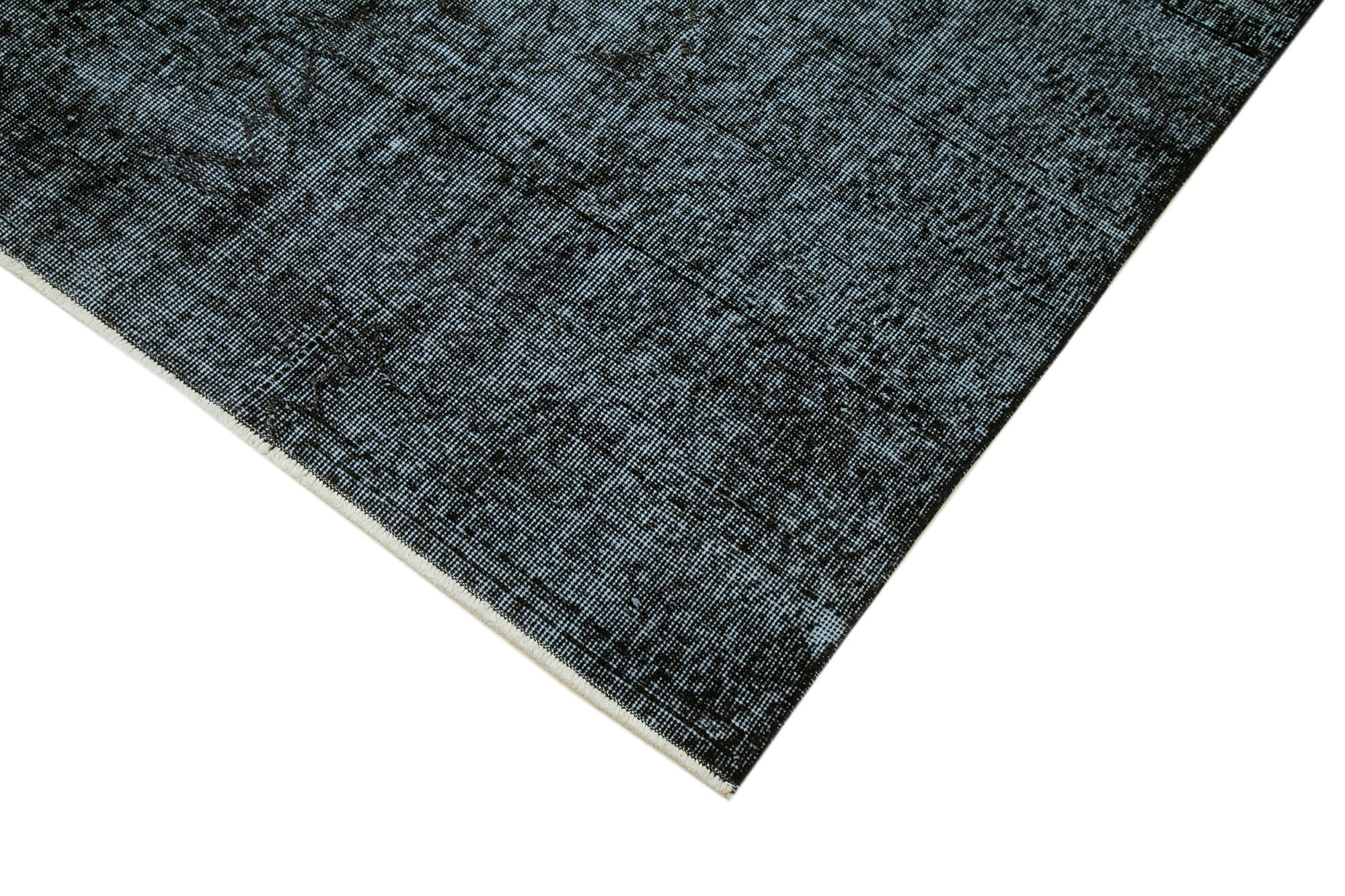 Handmade Vintage Area Rug | Turkish Hand Knotted Overdyed Wool Rug 5'1''x8'6''