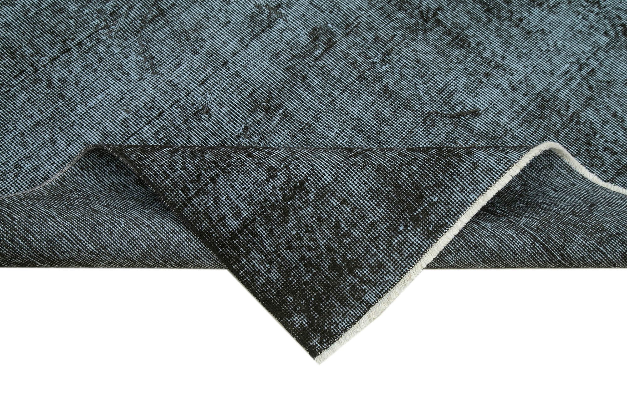 Handmade Vintage Area Rug | Turkish Hand Knotted Overdyed Wool Rug 5'1''x8'6''