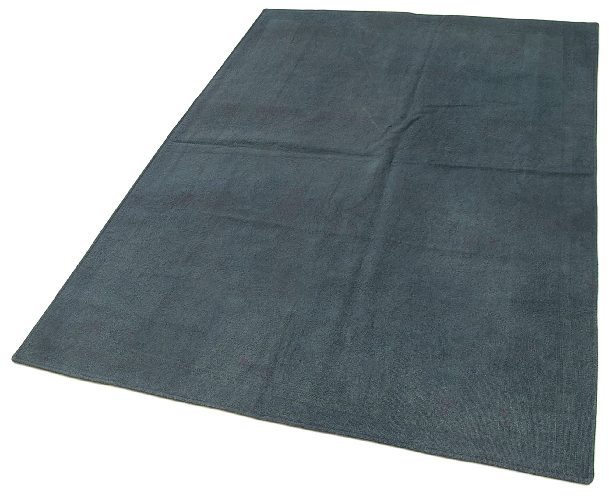 Handmade Area Rug – Vintage Wool Carpet With Grey Floral Design | Hand Woven Turkish Cotton