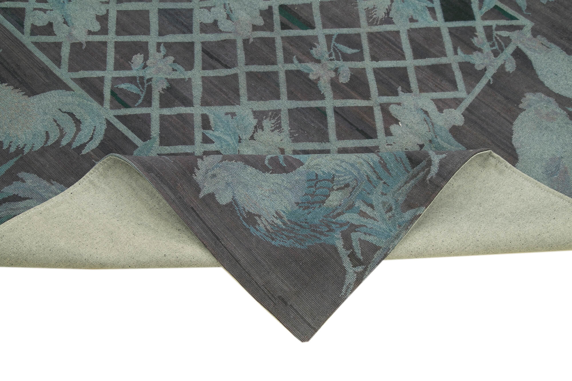 Handmade Wool Area Rug - Grey Figured Vintage Turkish Carpet 5'8''x8'6''