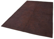 Handmade Wool Area Rug - Turkish Hand Knotted Purple Floral Pattern Rug 5'8" x 7'8"