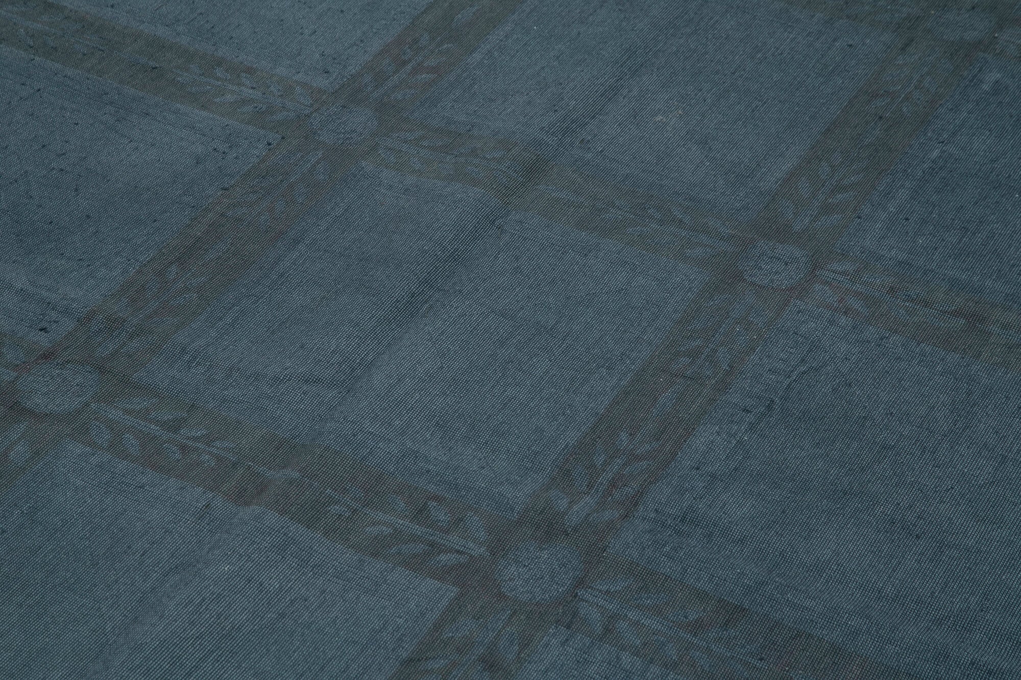 Handmade Area Rug – Blue Geometric Turkish Wool Carpet 5'5''x8'5'' Durable Cotton Wool