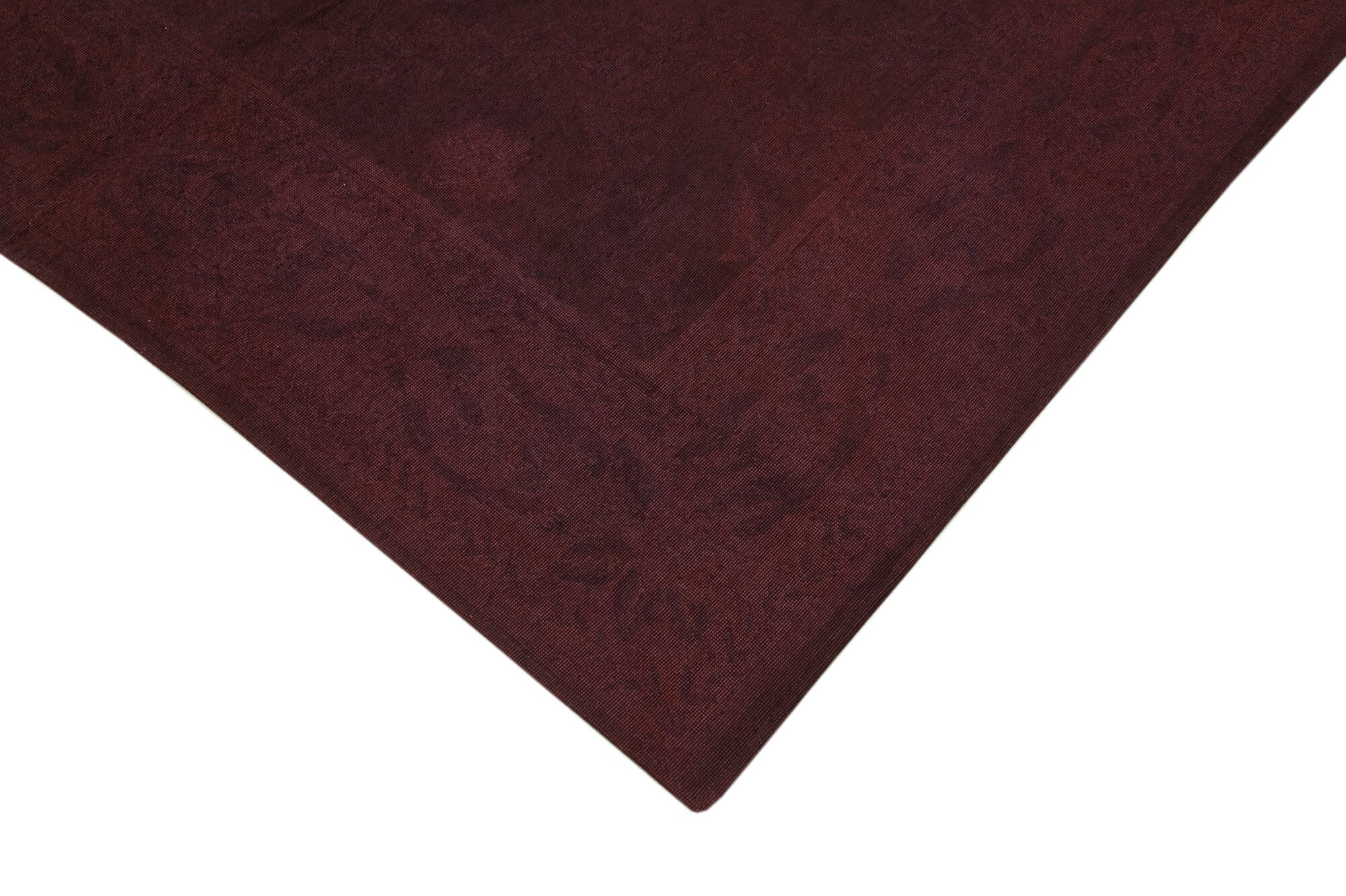 Handmade Wool Area Rug – Vintage Floral Carpet Purple Cotton 5x8 Bohemian Style