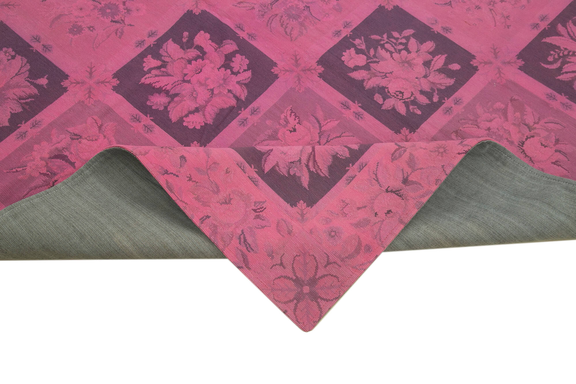 Handmade Floral Area Rug – Vintage Turkish Carpet 5'1"x7'11" Cotton Wool