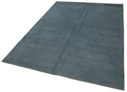 Handmade Wool Area Rug – Vintage Hand Knotted Rug With Grey Floral Pattern