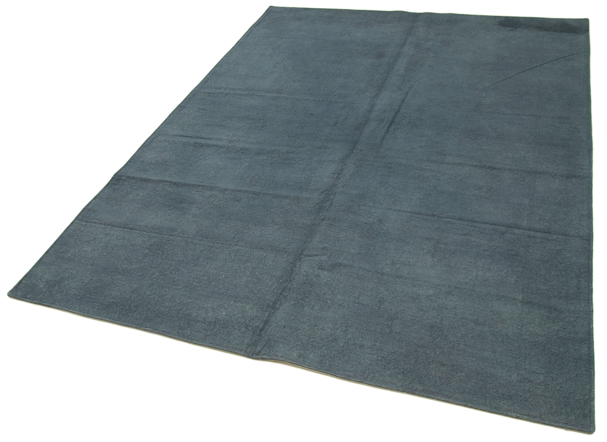 Handmade Wool Area Rug – Vintage Hand Knotted Rug With Grey Floral Pattern