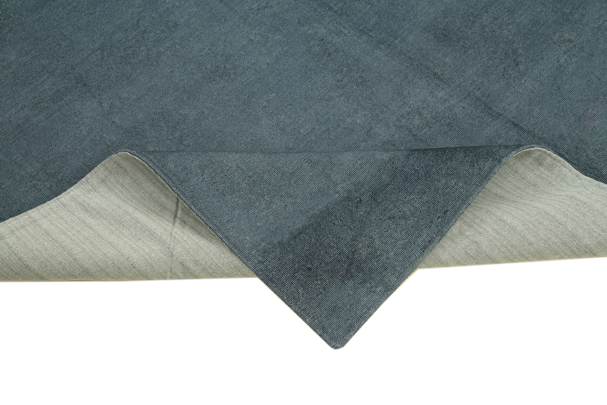Handmade Wool Area Rug – Vintage Hand Knotted Rug With Grey Floral Pattern