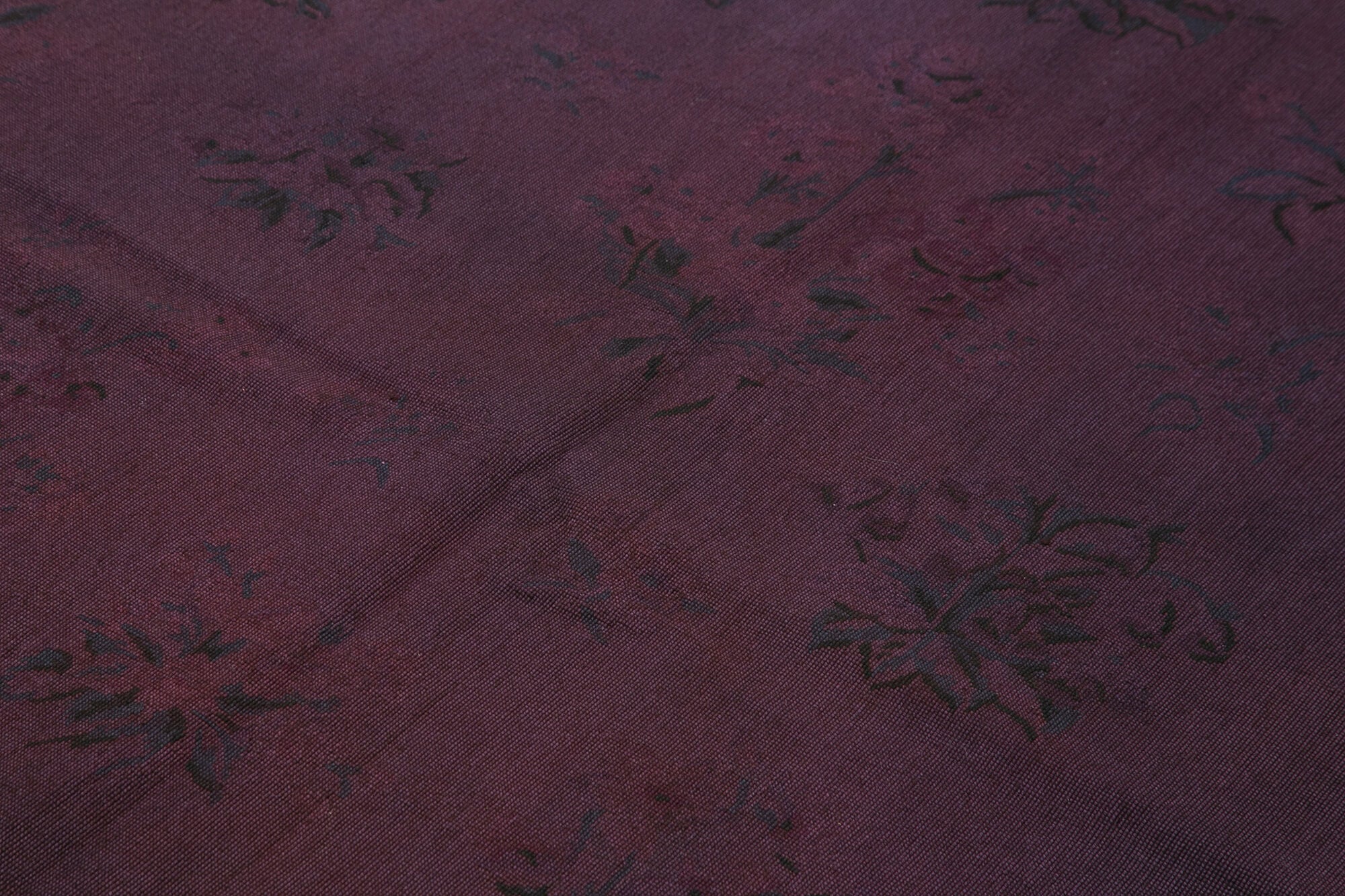 Handmade Area Rug - Brown Floral Wool Cotton Vintage Turkish Carpet 5'3''x8'3''