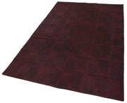 Handmade Wool Area Rug – Vintage Turkish Rug With Brown Floral Carpet 4x7 Feet