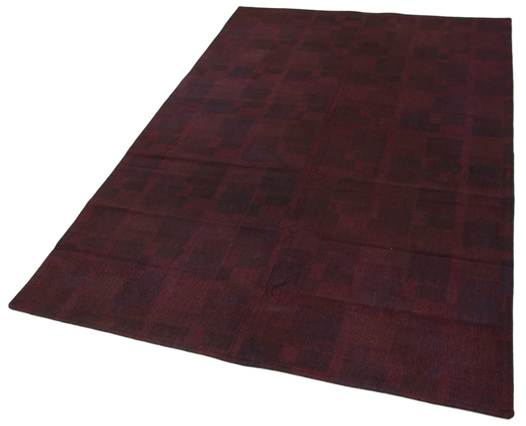 Handmade Wool Area Rug – Vintage Turkish Rug With Brown Floral Carpet 4x7 Feet
