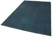 Handmade Area Rug - Vintage Wool Rug Grey Floral Turkish Carpet 5'7''x7'10''
