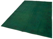 Handmade Area Rug – Vintage Wool Green Floral Carpet 5'4'' x 7'11''