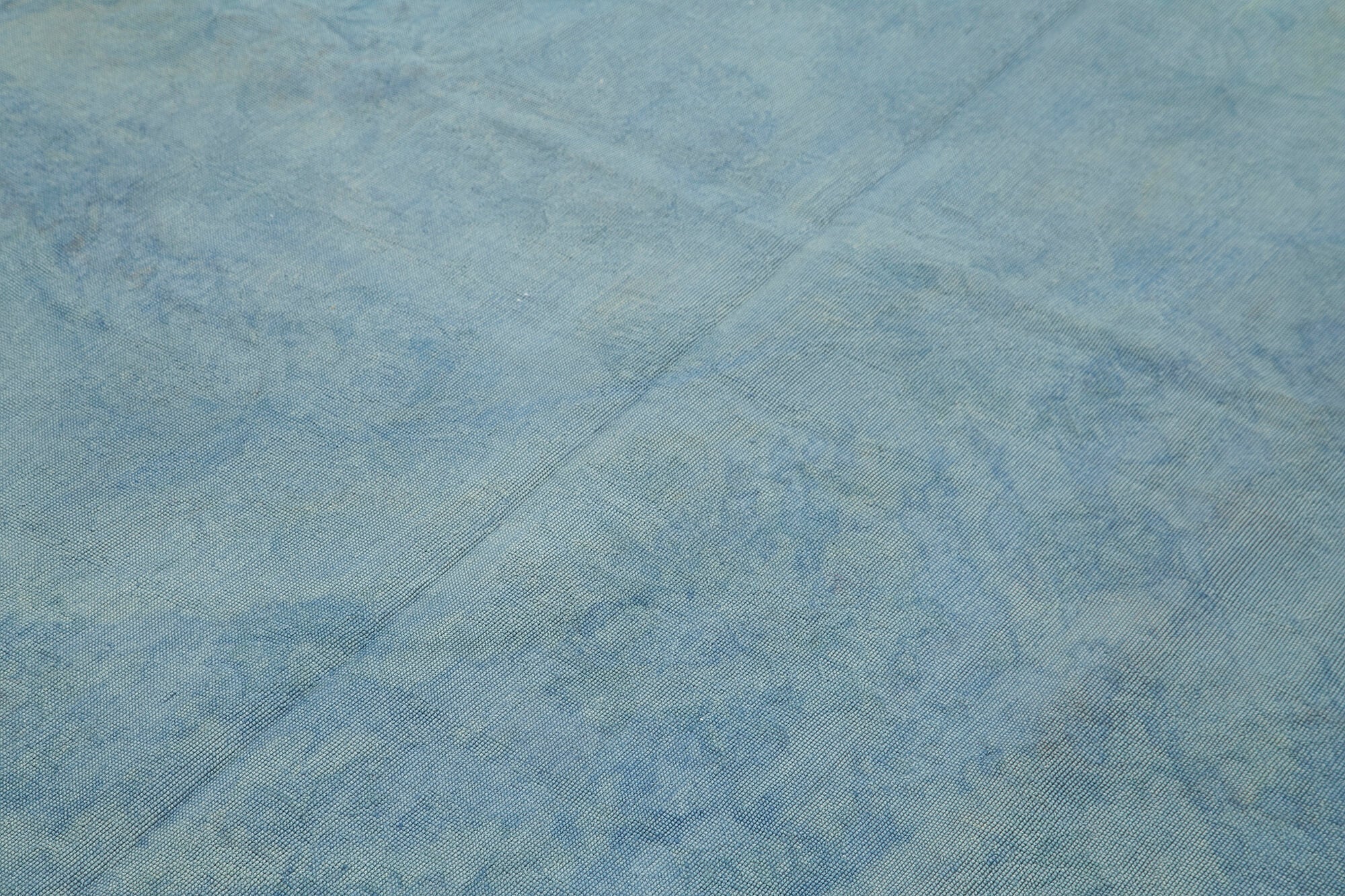 Handmade Wool Area Rug – Blue Floral Pattern Carpet | Cotton Wool Carpet 5'4''x8'6''