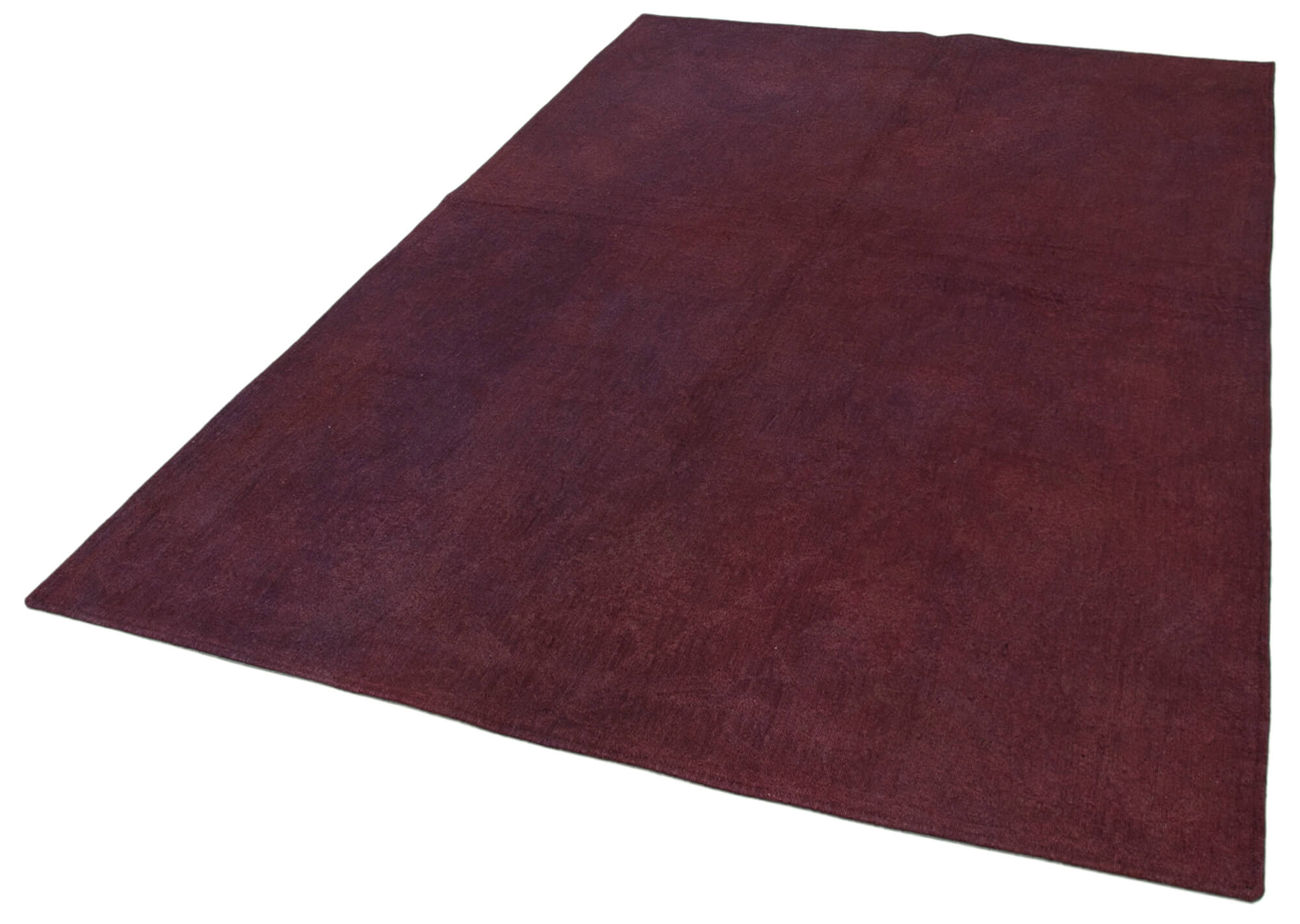 Handmade Wool Area Rug – Vintage Floral Carpet Brown Cotton Rug 5'6''x8'5''