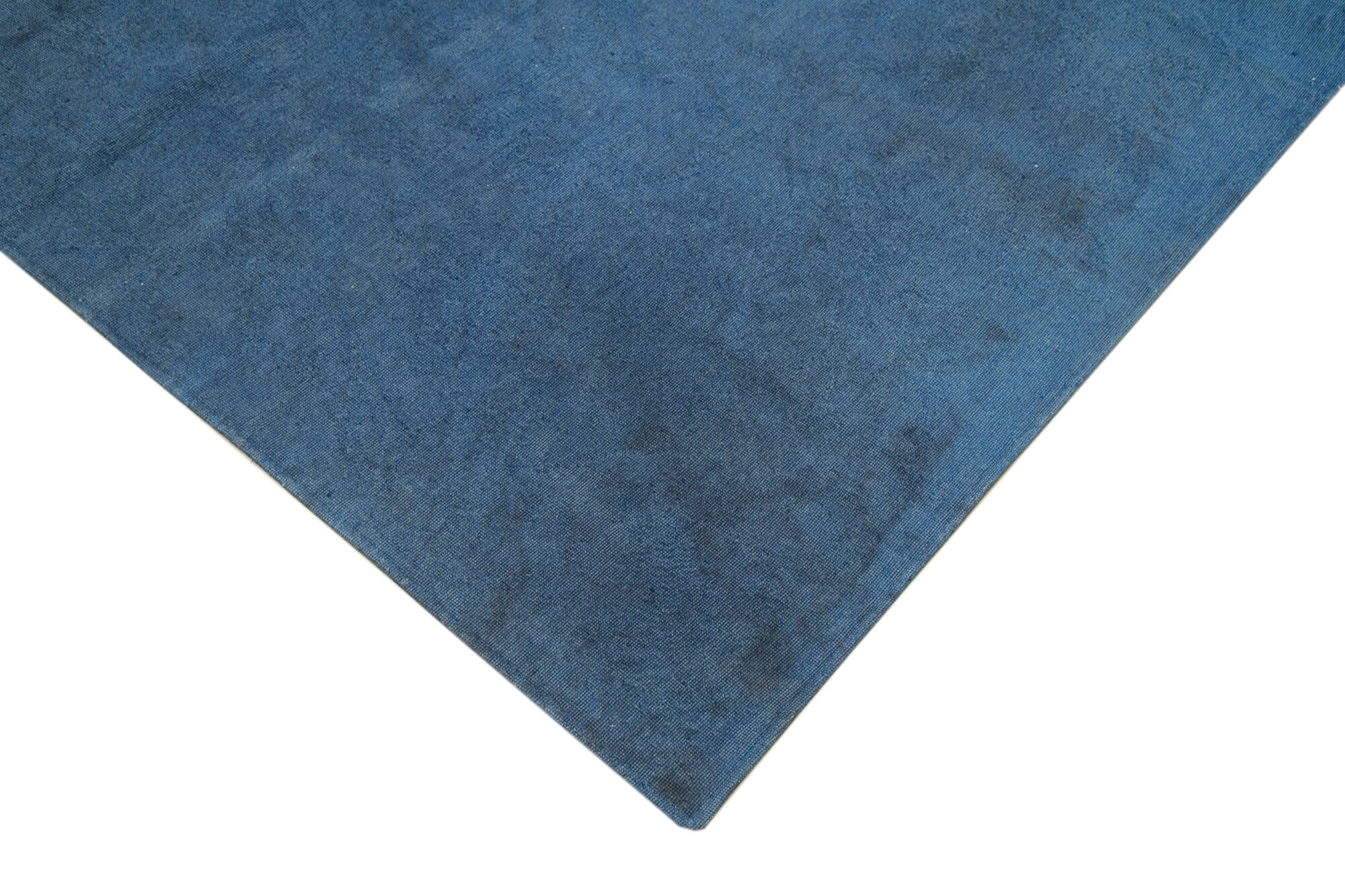 Handmade Wool Area Rug – Blue Floral Cotton Wool Rug 5x8 Vintage Turkish Carpet